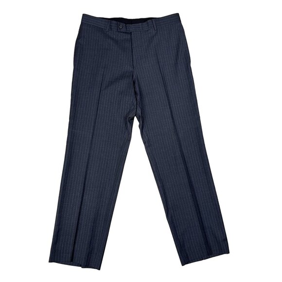 Hugo Boss 3 Button 100% Virgin Wool Grey Pinstripe Suit Flynn Vegas Suit Size 40 - Picture 5 of 13